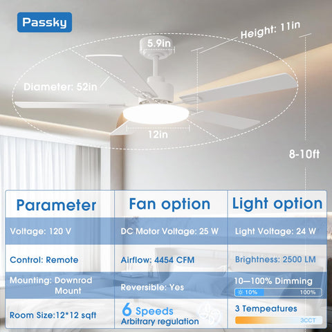 Passky operates quietly at about 35dB for peaceful rooms.