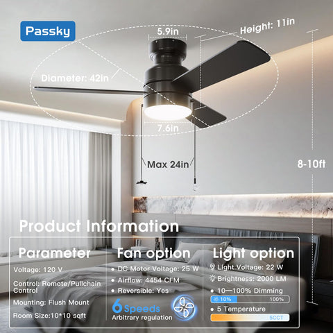 Reversible DC motor with black and walnut blades by Passky.