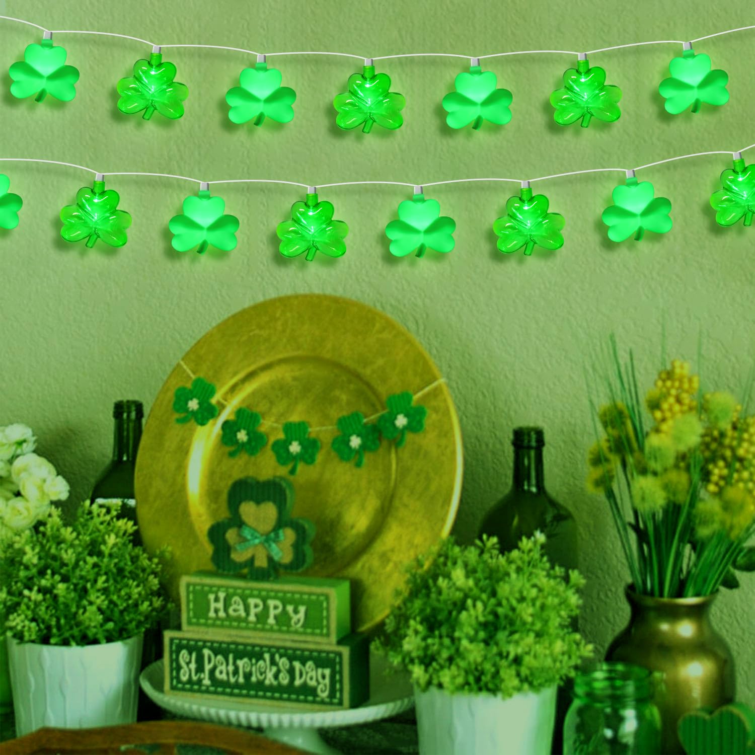 PASUTO UL-certified shamrock lights ensure safe use indoors or outdoors.