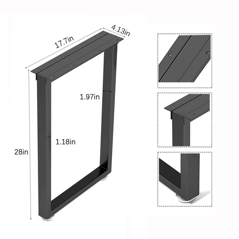 Patavinity heavy duty frame provides solid support for desks and tables.