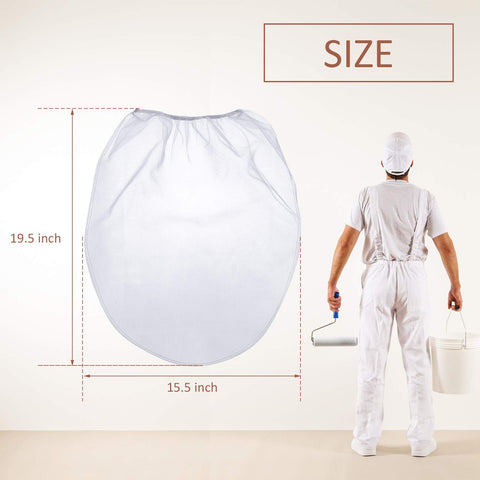 Patelai white mesh strainer bag for 5-gallon use, reduces clogging during painting.