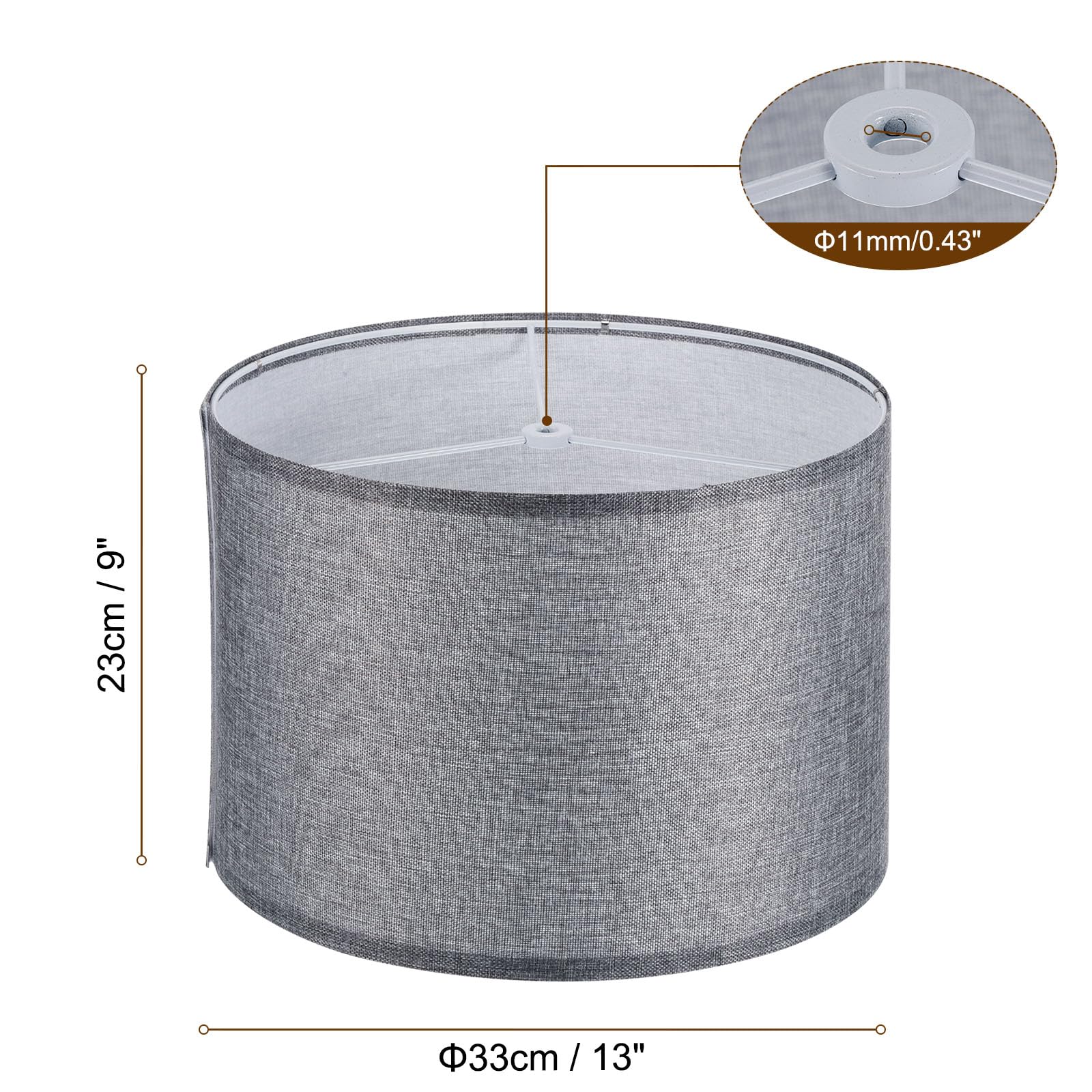 PATIKIL drum shade compatible with harp attachments for easy fitting