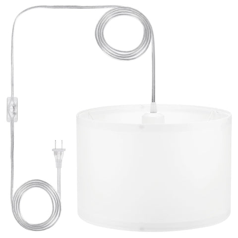 PATIKIL plug-in pendant light with 15ft cord for flexible hanging height