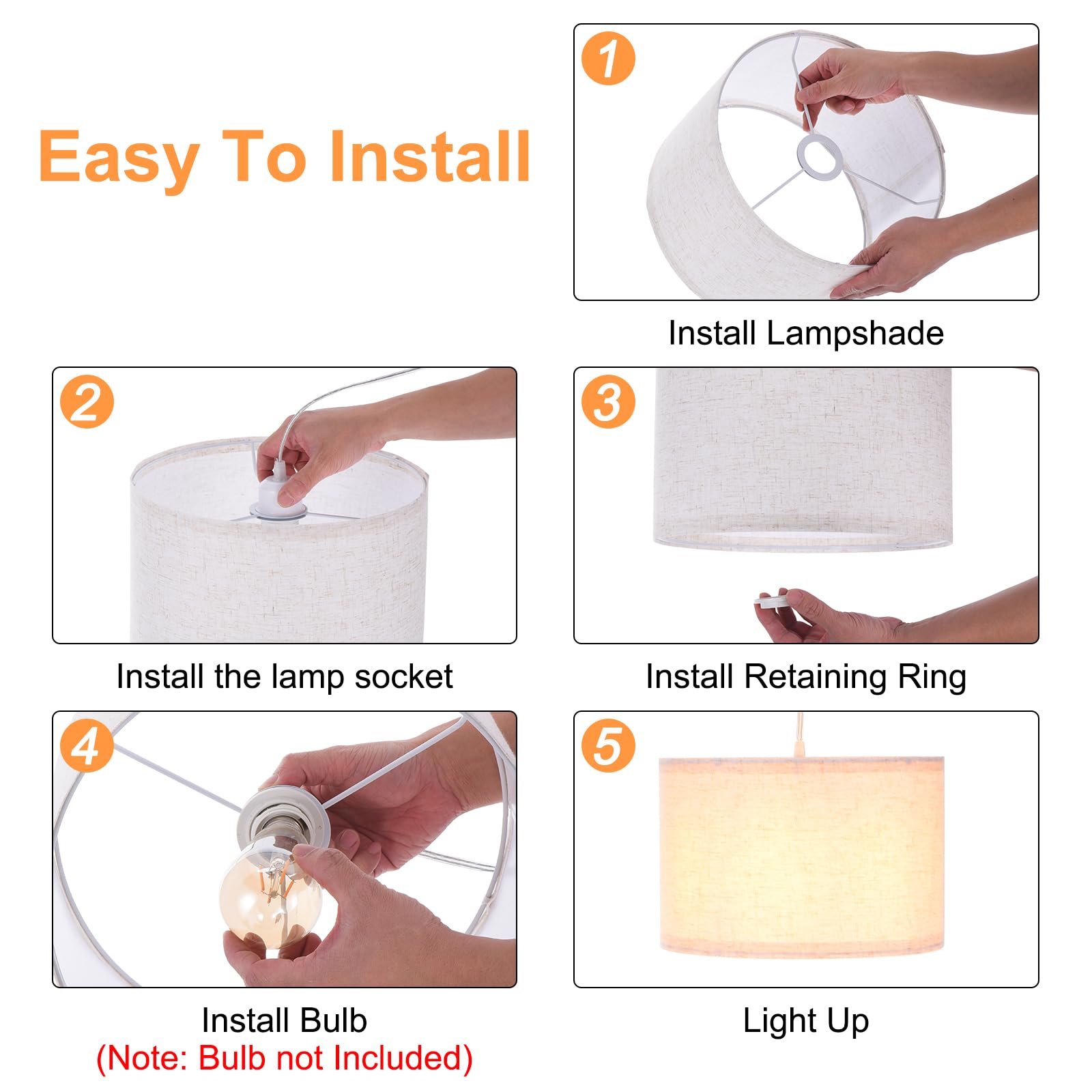 PATIKIL pendant light with E26/E27 socket compatibility