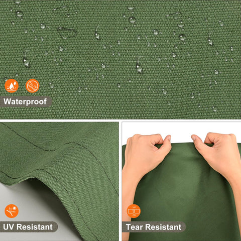 Patiobay canvas tarp 10x12 covers a trailer to guard against weather