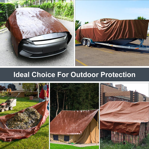 Patiobay weatherproof tarp creates temporary shelters and ground protection.