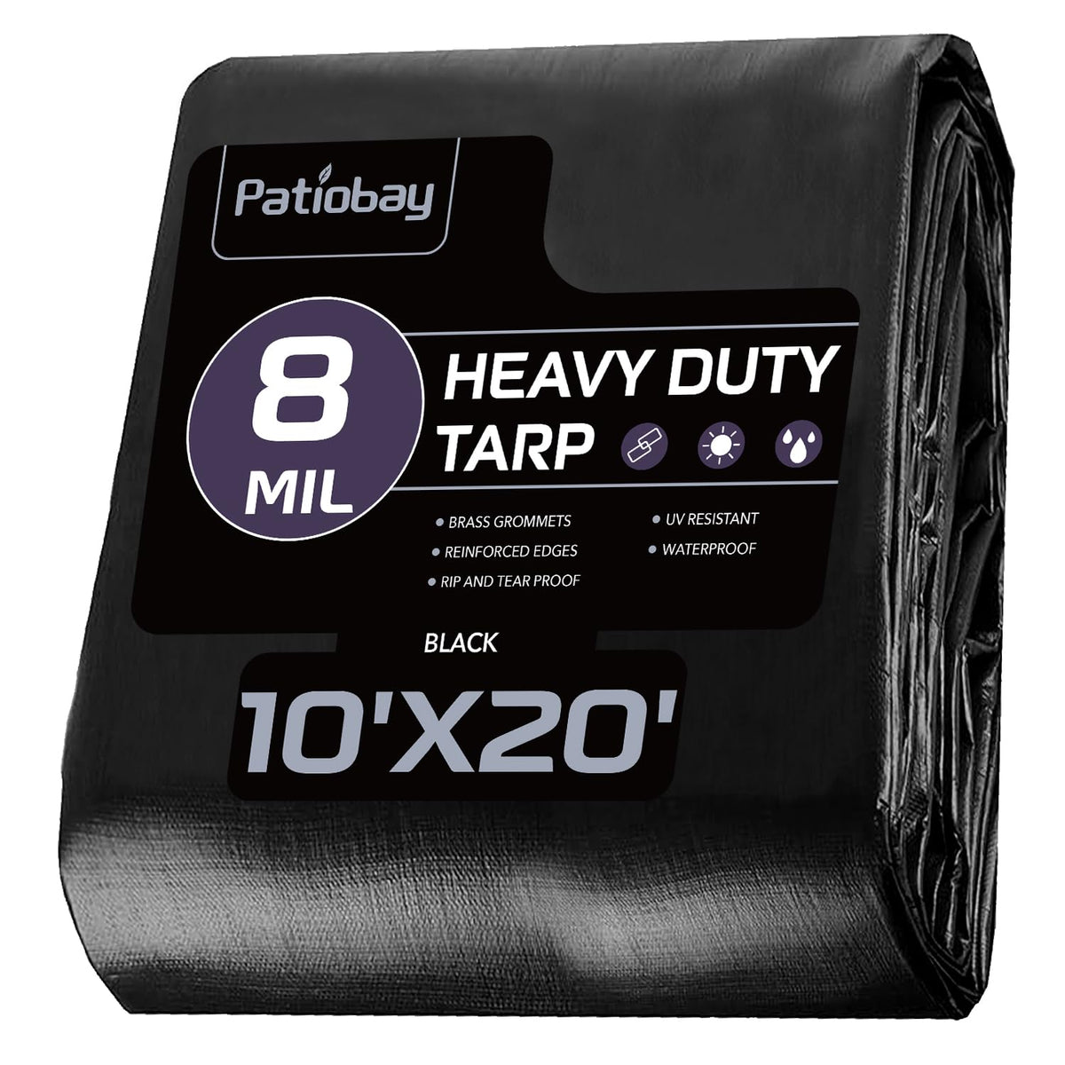 Patiobay Tarp 10x20 laid flat offers durable weatherproof coverage for patios