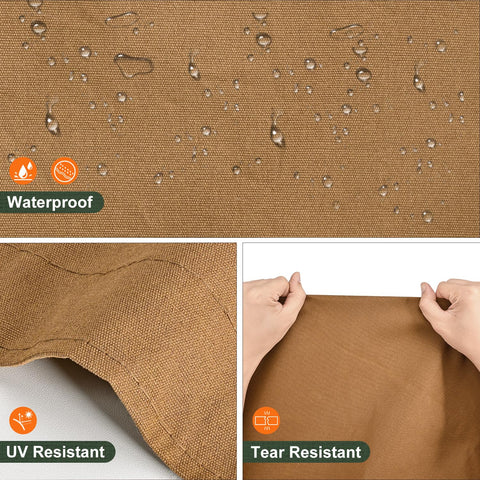 Patiobay canvas tarp all-weather protection against rain, sun, and wind