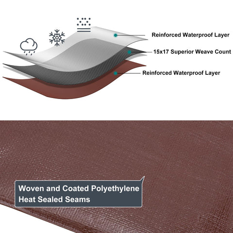 Patiobay tarp covers a pool area for weather protection.