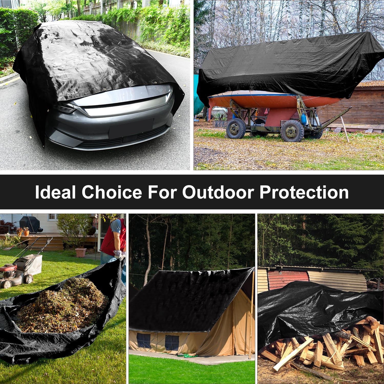 Patiobay multipurpose tarp ideal for roofs, pools, and camping.