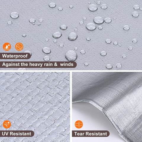 Patiobay tarp multipurpose cover for roofs, boats, and more.