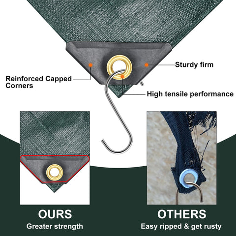 Patiobay tarp reinforced edges resist wear in windy conditions.