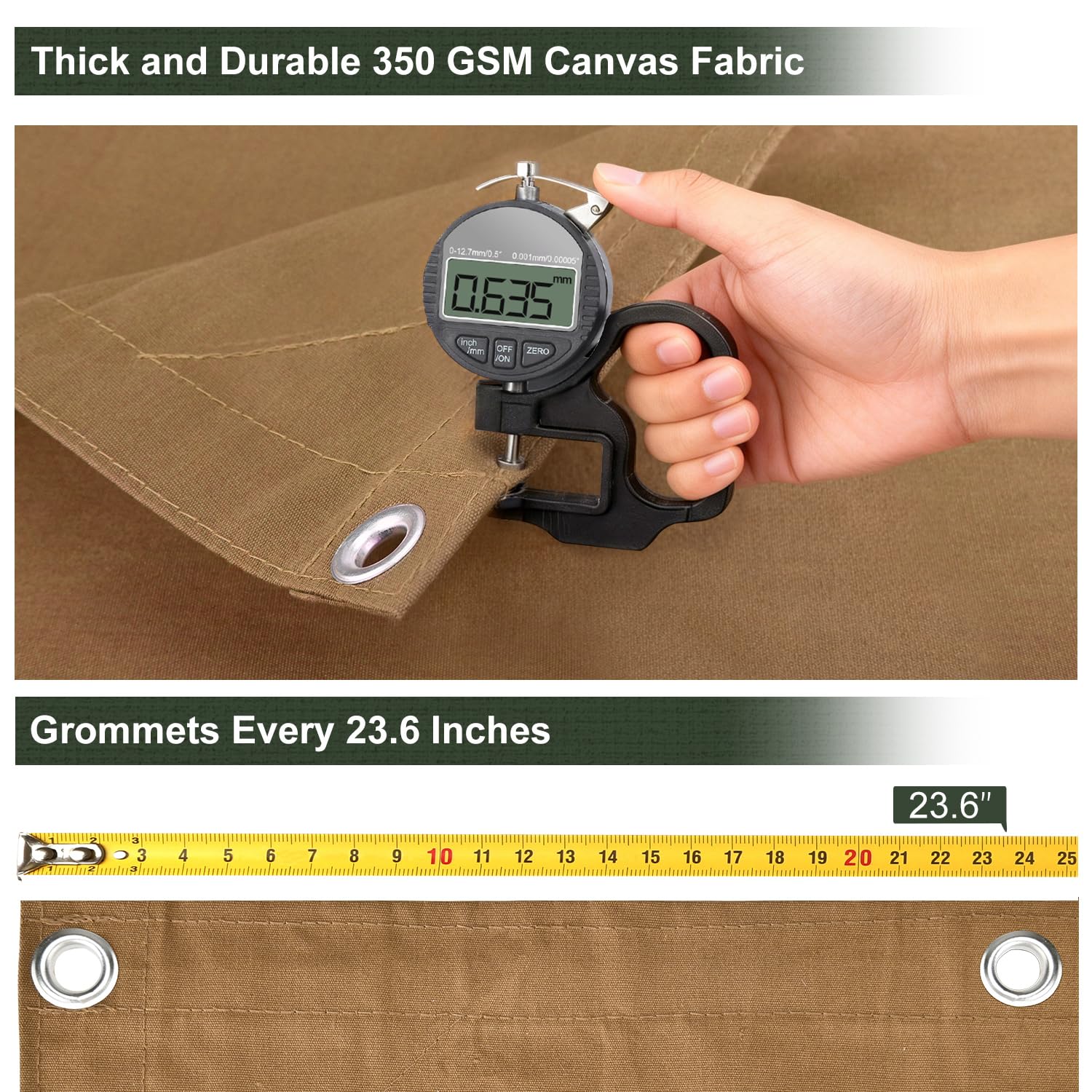 Patiobay tarp rustproof grommets around edge ready for stable anchoring