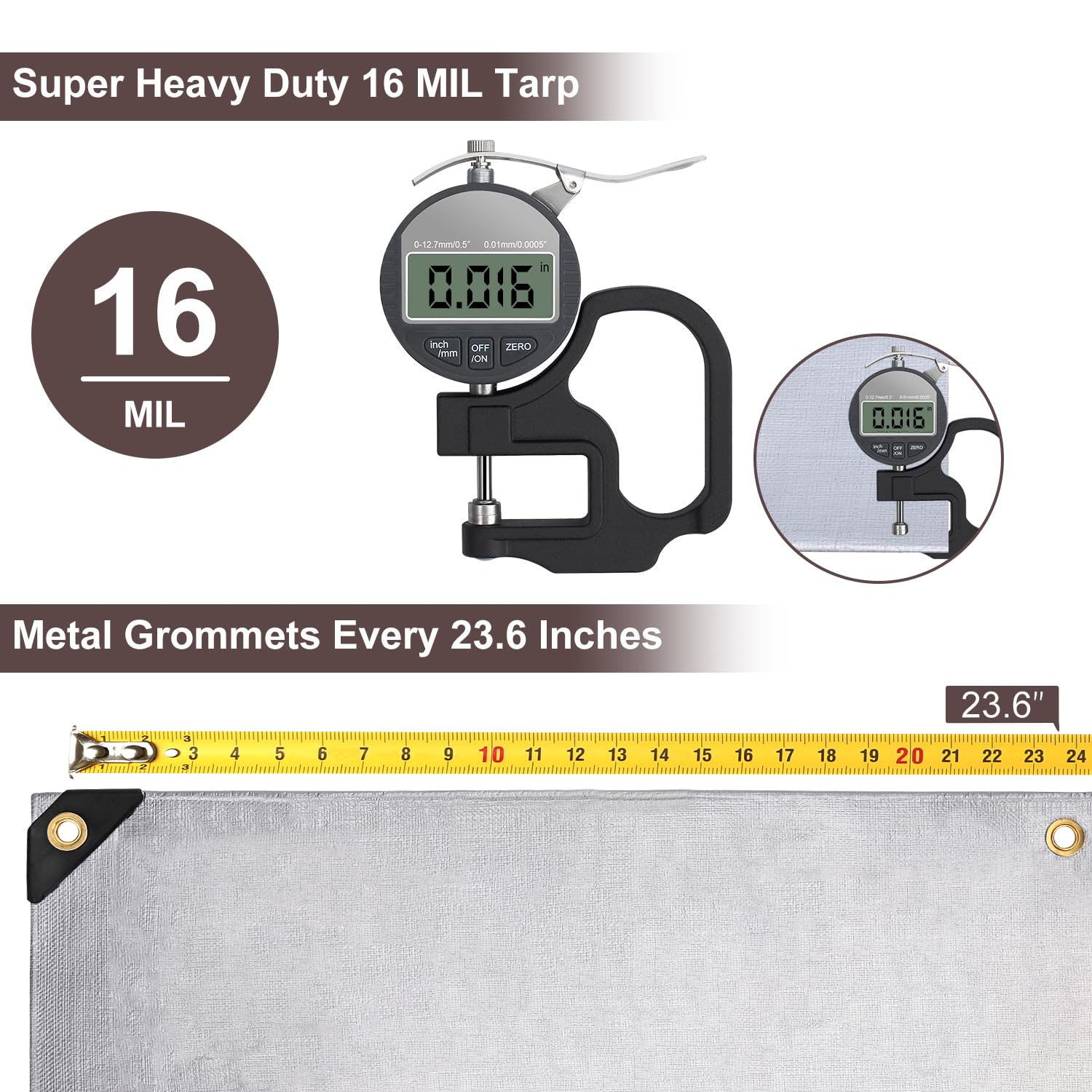 Patiobay tarp features UV-resistant coating to resist sun fading and extend use.