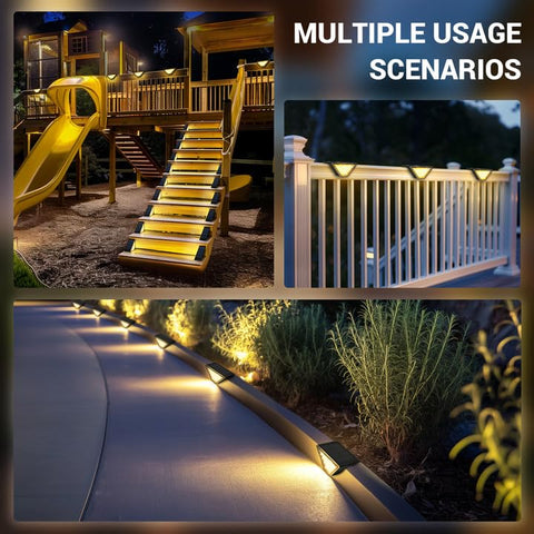PATIOWIN solar deck light with IP65 waterproof rating improves outdoor ambience and durability.