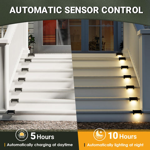 PATIOWIN solar deck light provides weatherproof illumination on decks and entryways.