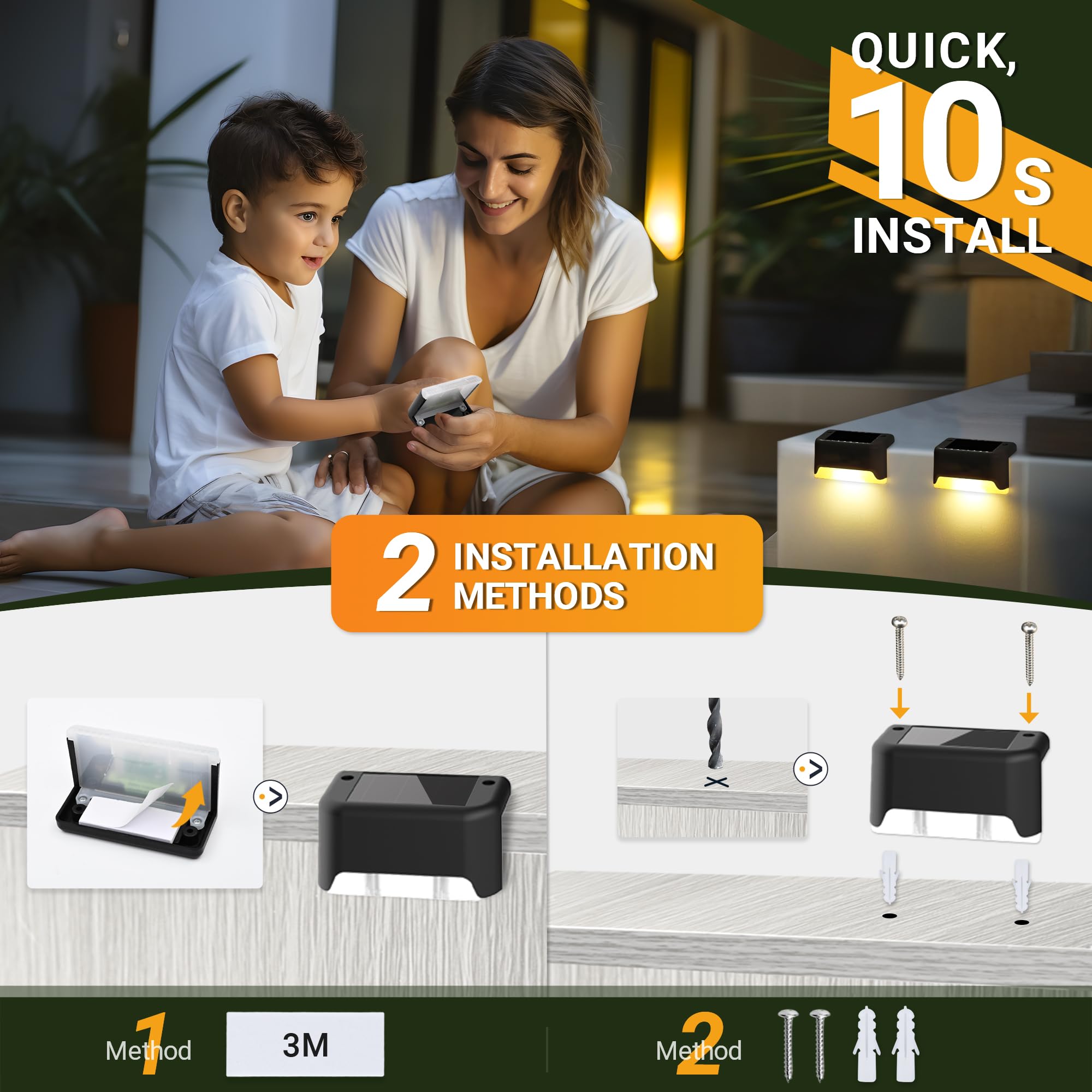 PATIOWIN solar yard light shines along pathways for improved visibility after dark.