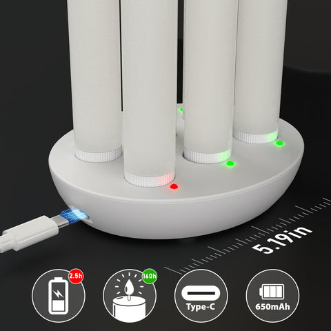 Patiphan 3D flame tapers mimic real candlelight with flicker.