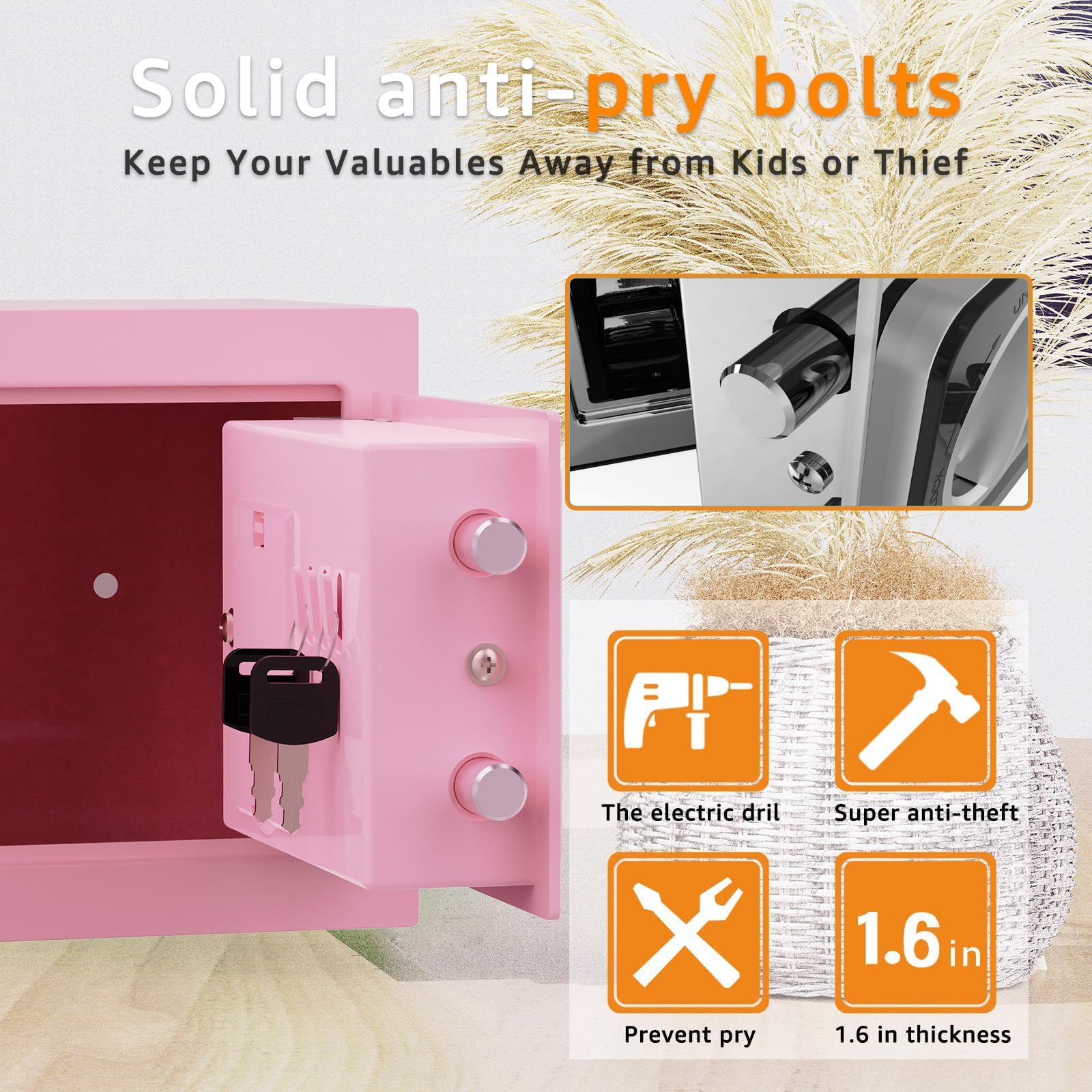 PATRON small safe box emergency keys providing backup access.