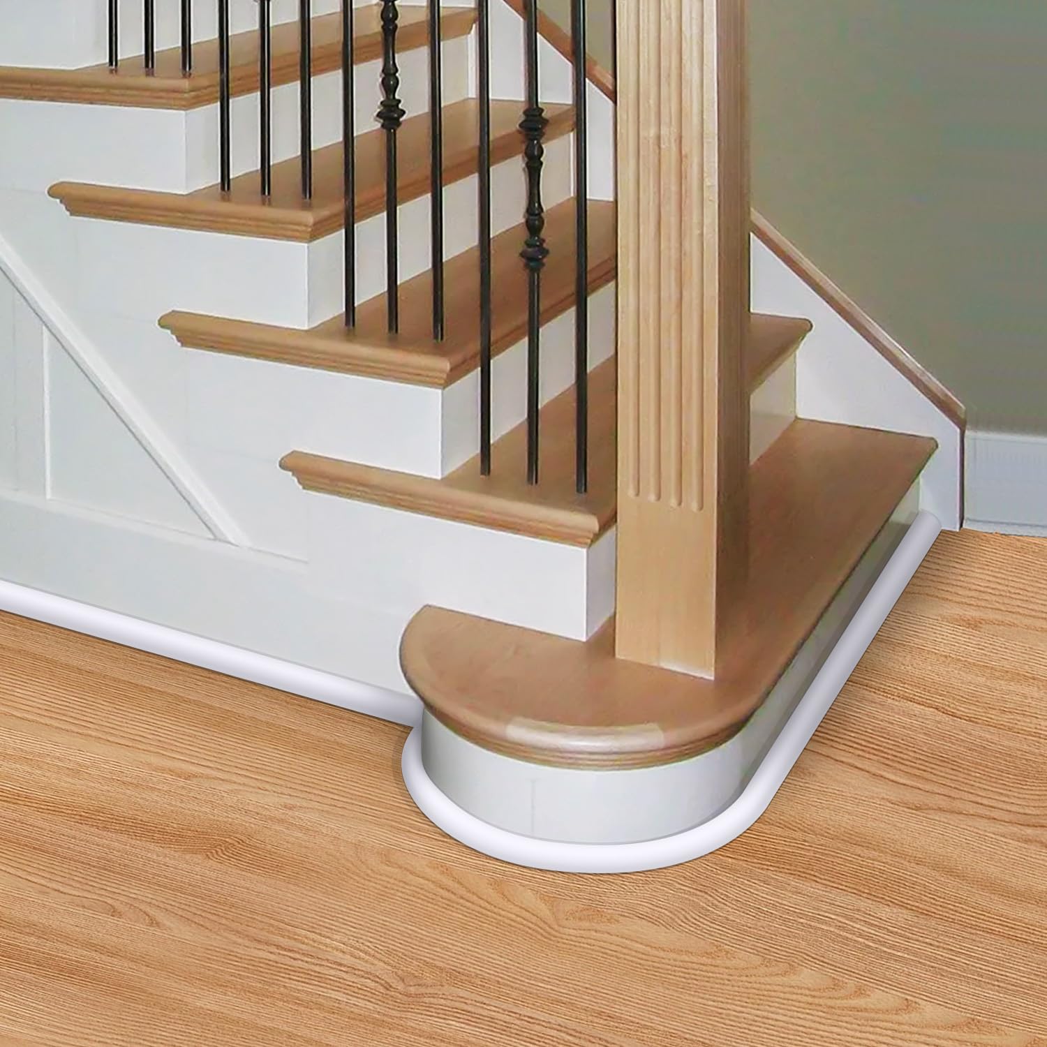 PATTENGO adhesive-backed quarter-round molding with no residue