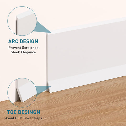 PATTENGO toe-design covers gaps and reduces dust accumulation