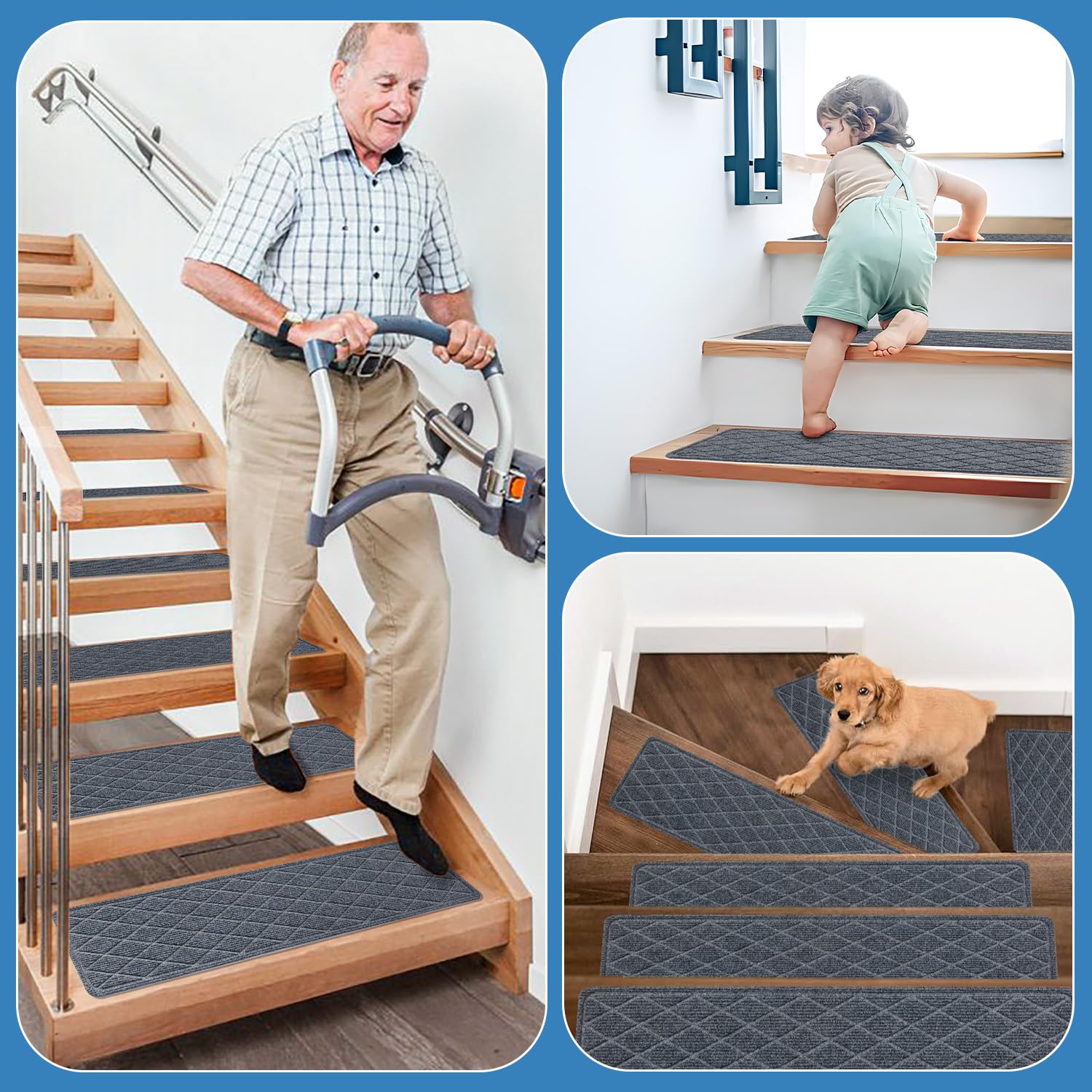 PATTENGO cut-to-fit stair treads for custom staircases