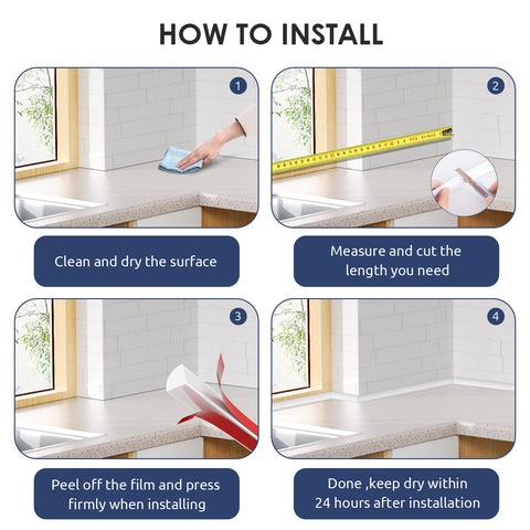 PATTENGO kitchen and bathroom decorative edge trim for a neat finish