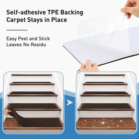PATTENGO stair treads are washable and reusable for busy homes.