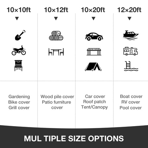Pattiumo tarp universal use for camping, gardening, and more