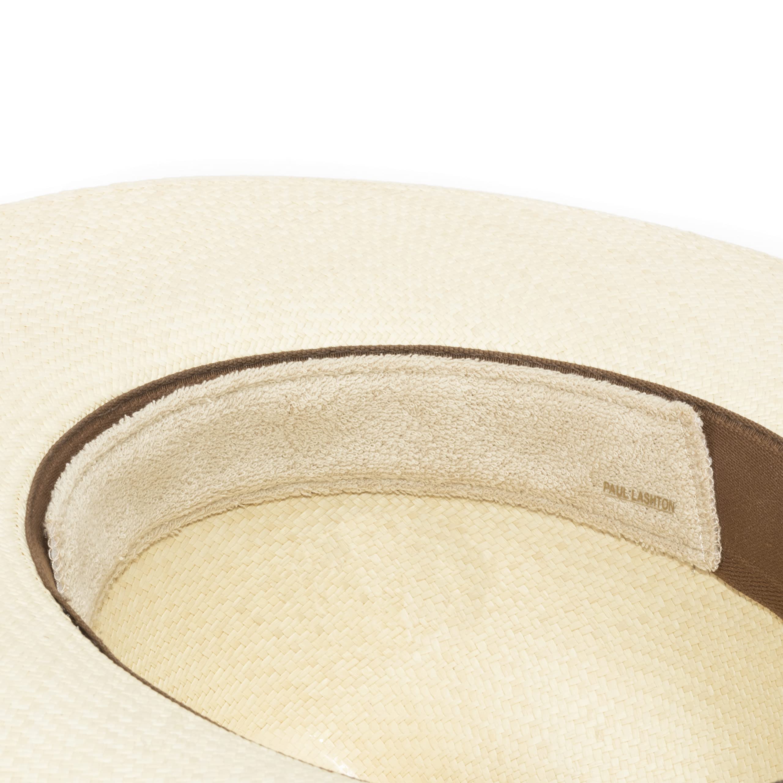 Paul Lashton Terry Sweat Stain Guard secured to hat adhesive for comfortable fit