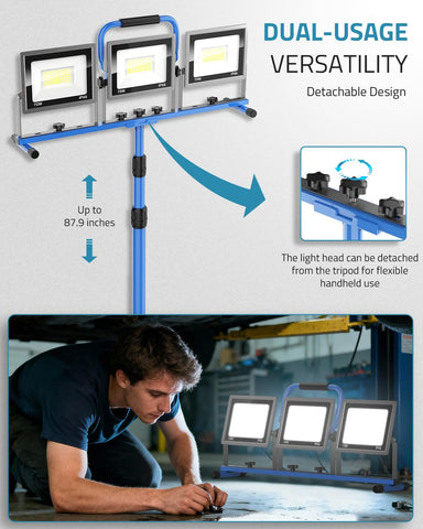 PAULINN light heads rotate 360-degree horizontally and 180-degree vertically for precise positioning