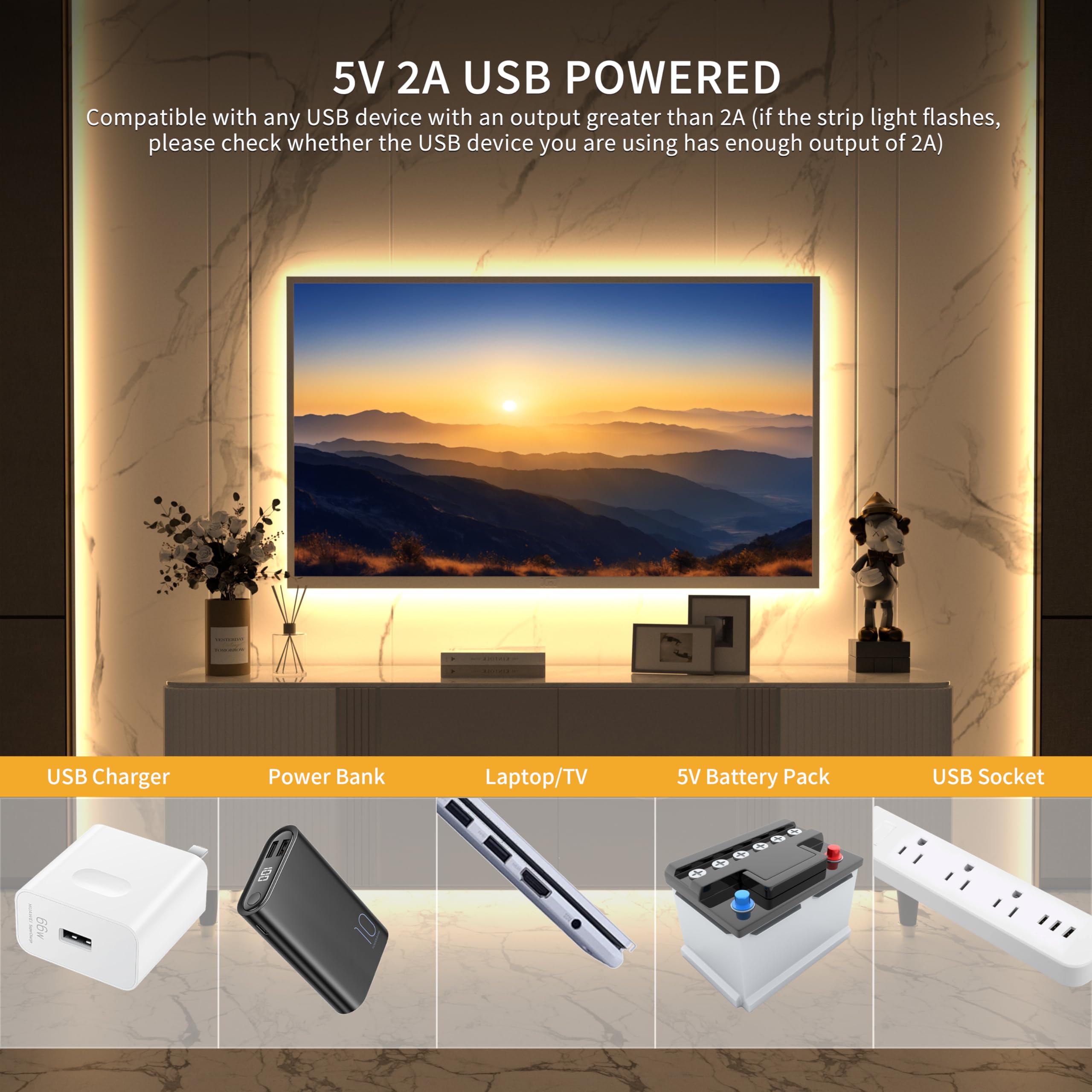 PAUTIX bedroom lighting strip adds soft ambient glow
