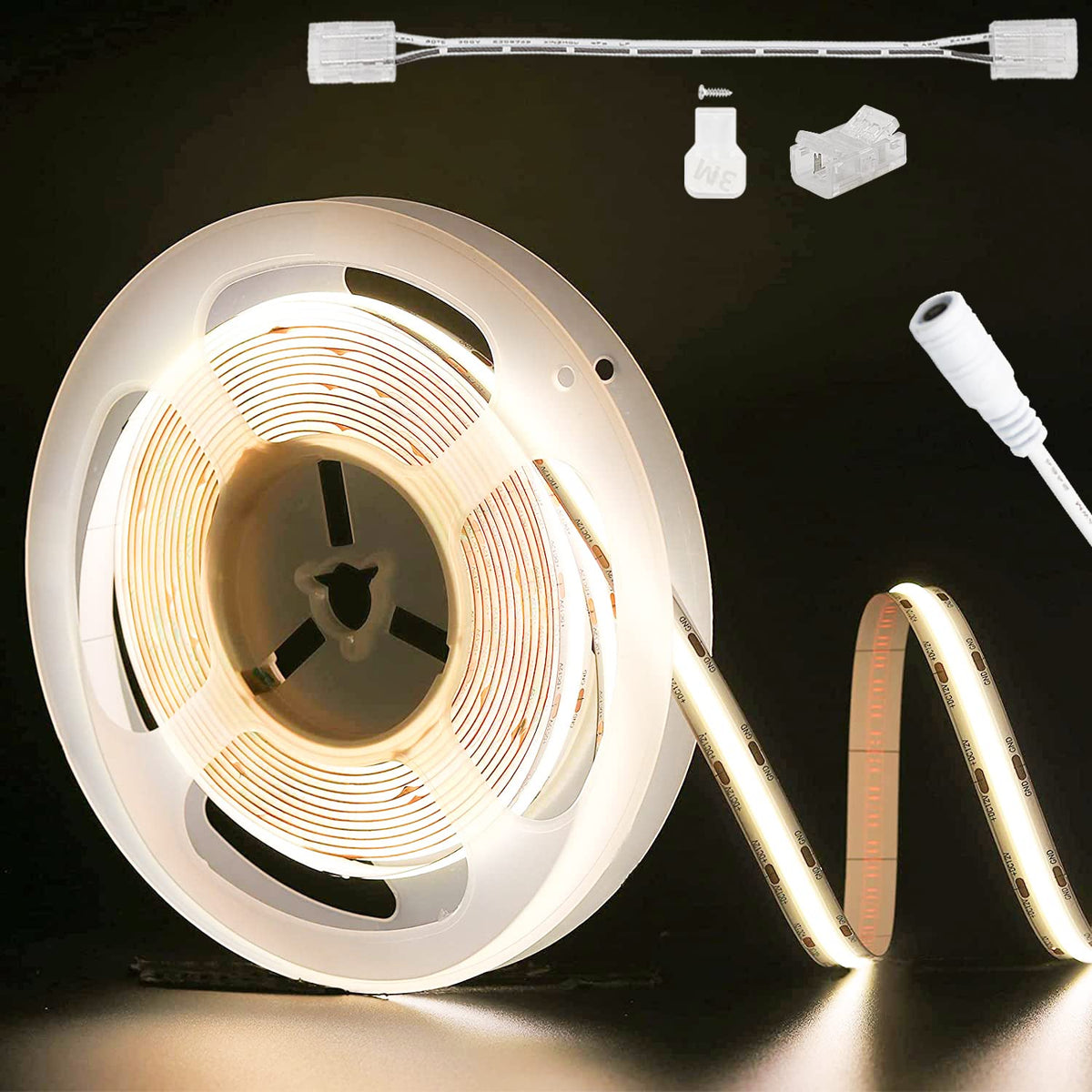 PAUTIX COB LED strip 20ft provides ambient lighting with even brightness.