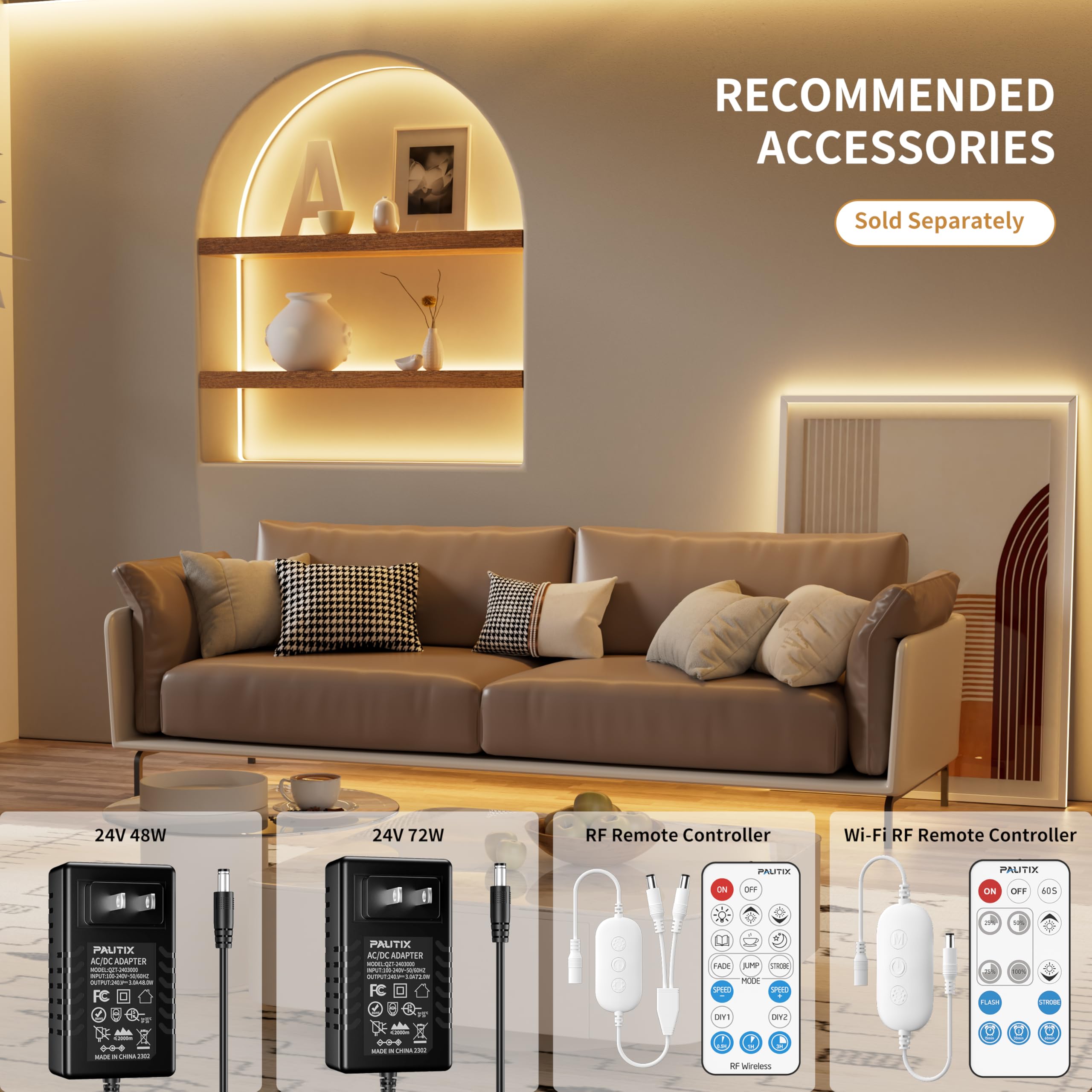 PAUTIX COB strip connectors enabling seamless extensions