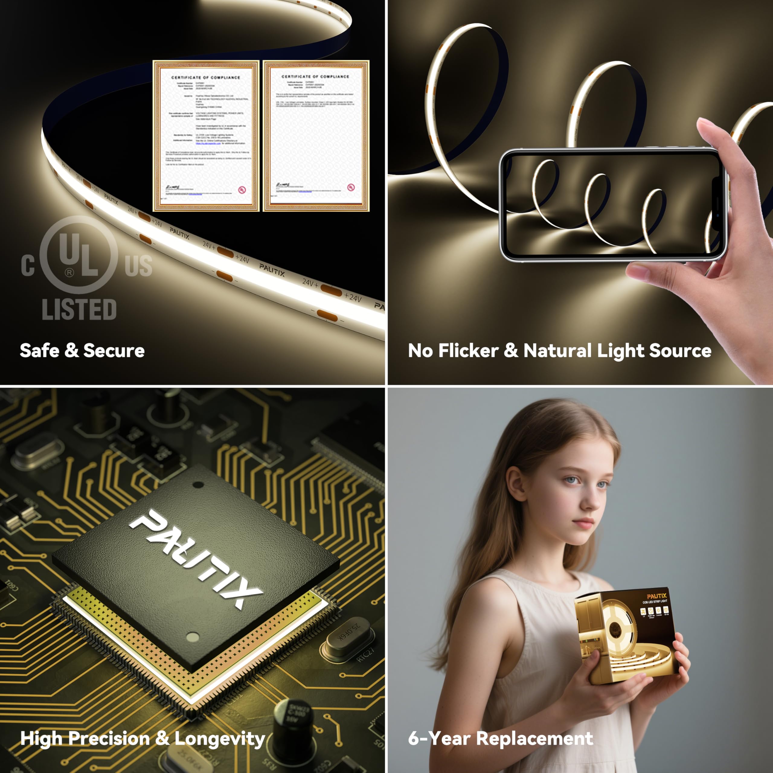 PAUTIX COB LED strip double-layer PCB emphasizes durability and reliable lighting