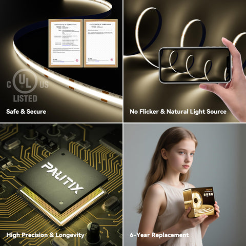PAUTIX COB LED strip double-layer PCB emphasizes durability and reliable lighting