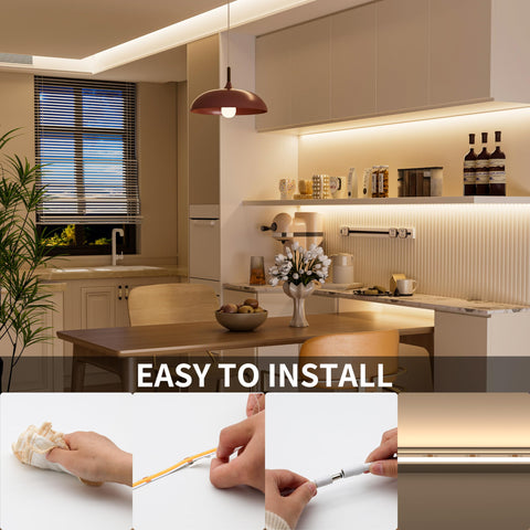 PAUTIX COB LED strip ideal for kitchen cabinets and wardrobes.