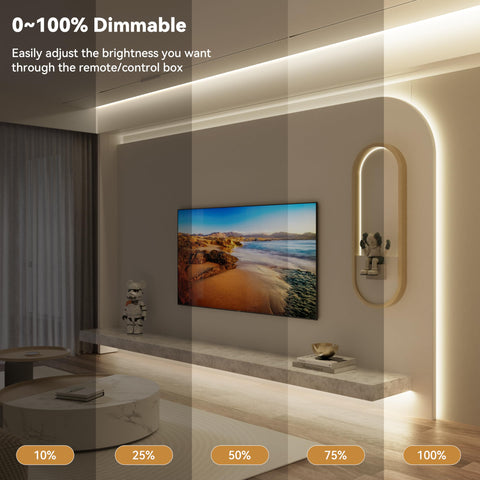 PAUTIX LED strip remote control enables easy brightness adjustment