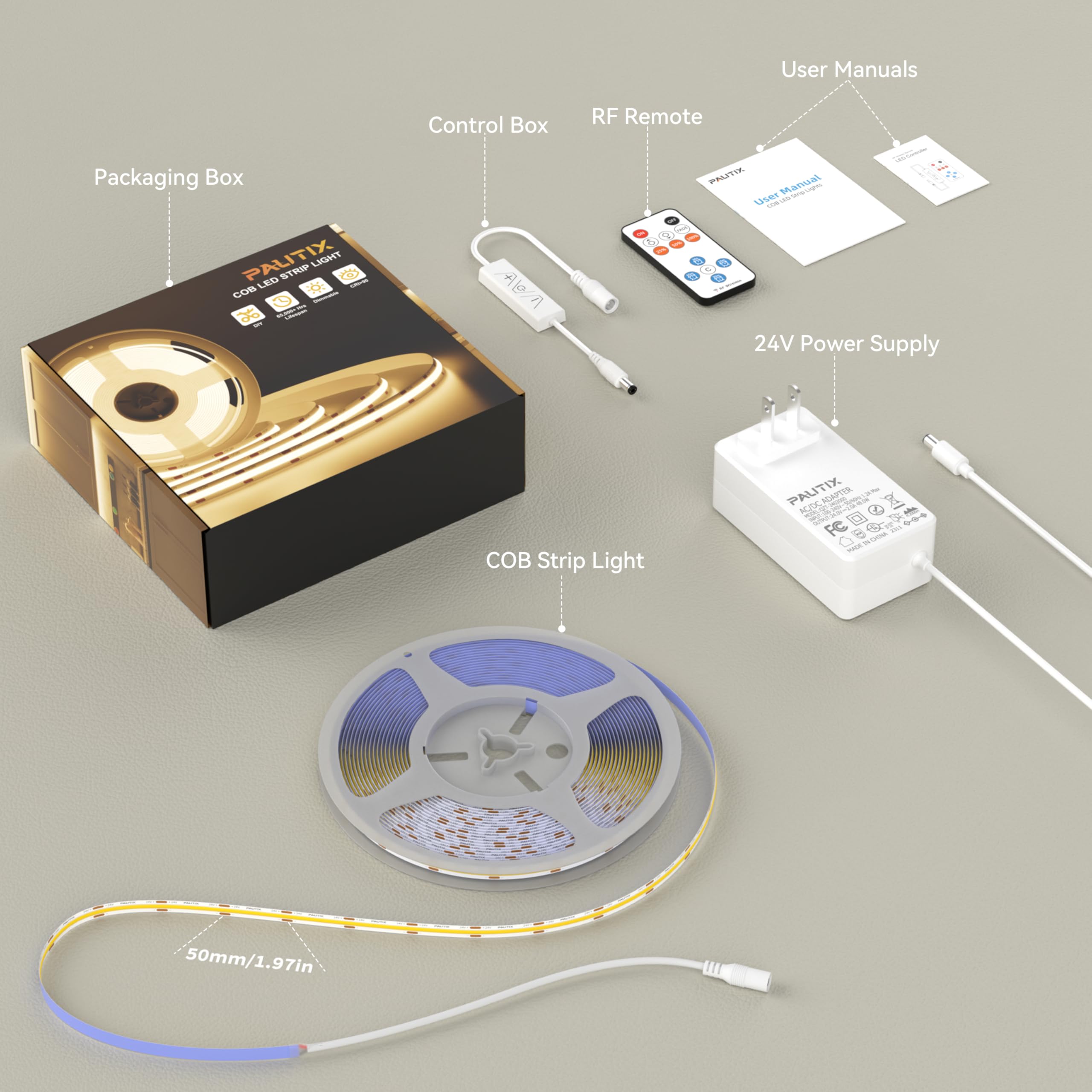 PAUTIX COB LED strip on stairs provides safe, visible guidance