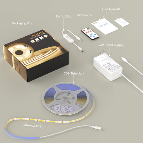 PAUTIX COB LED strip on stairs provides safe, visible guidance