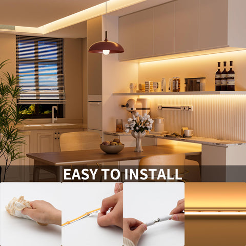 PAUTIX COB LED strip used as TV backlight for ambient glow
