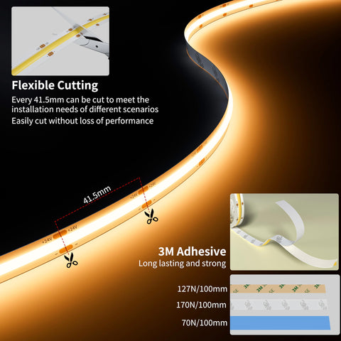 PAUTIX COB LED strip UL-listed for safe daily use