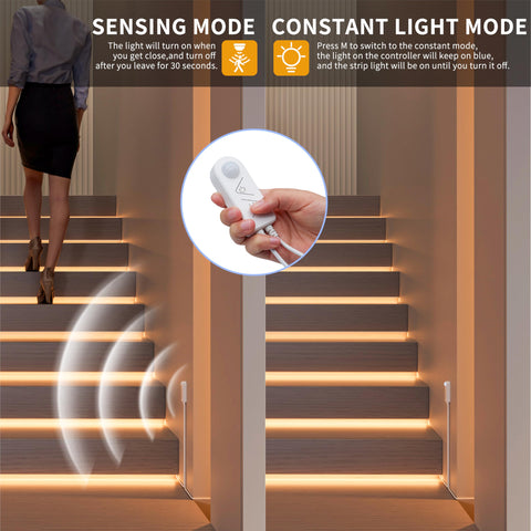 PAUTIX COB LED strip in 2700K warm white creating cozy ambience