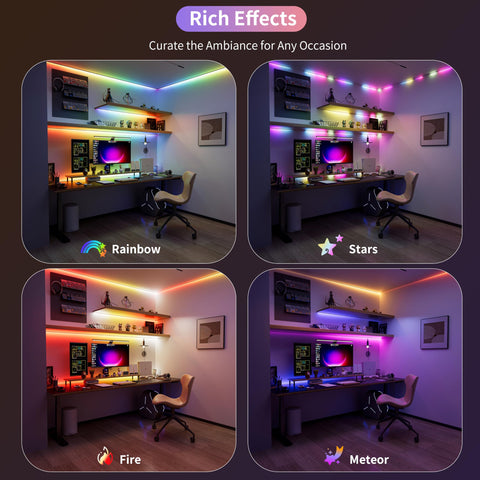 PAUTIX dotless LED strip close-up shows smooth color transitions and minimal dark spots.