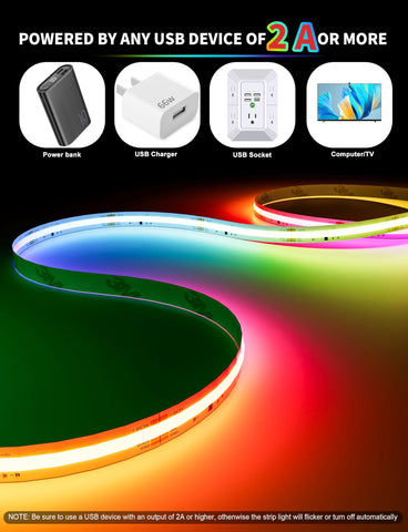 PAUTIX flexible COB LED strip bends to fit shelves and corners.