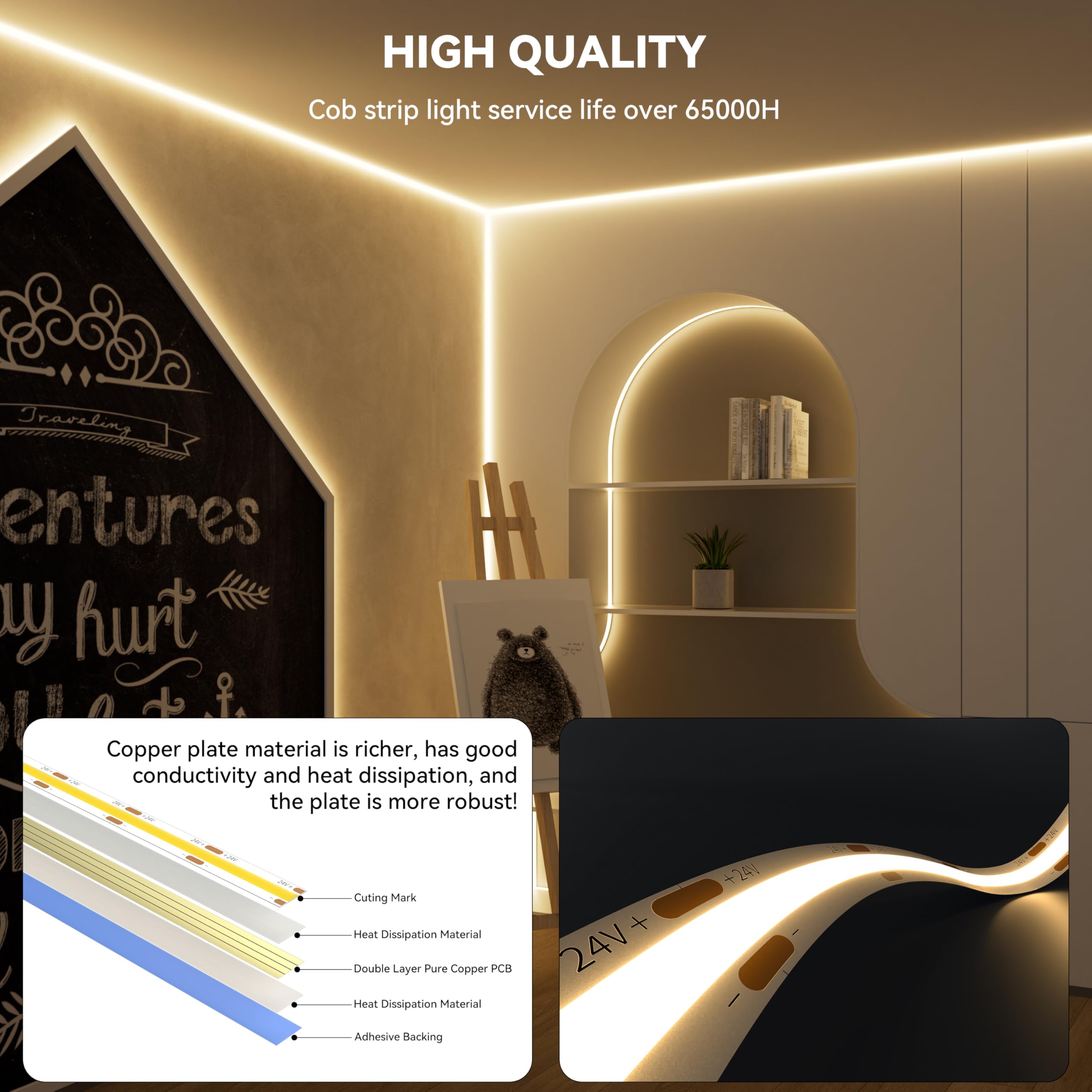 PAUTIX 24V UL-listed COB strip delivers safe, color-accurate lighting