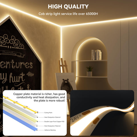 PAUTIX 24V UL-listed COB strip delivers safe, color-accurate lighting