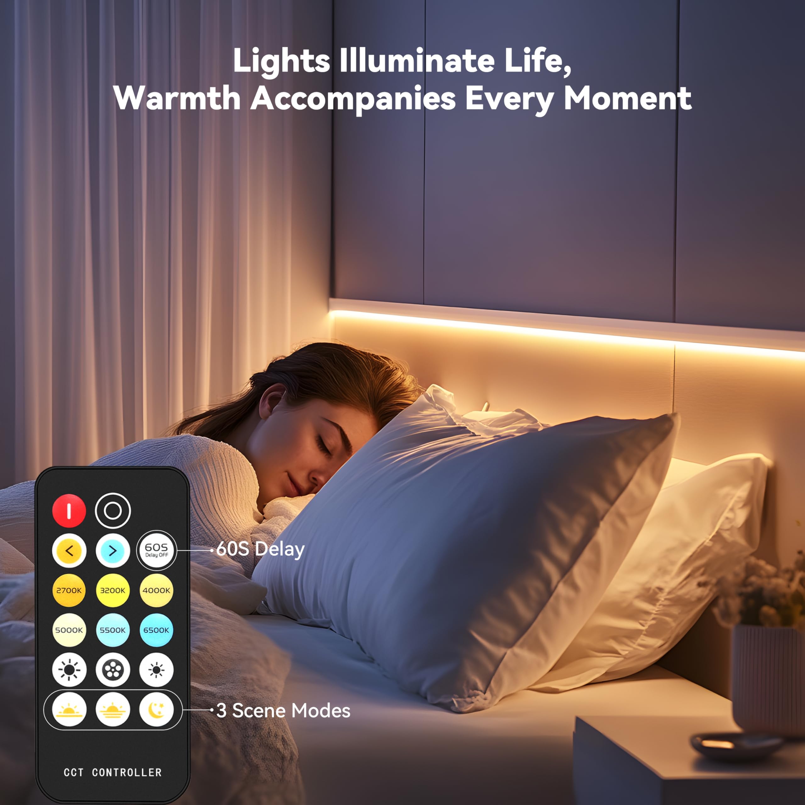 PAUTIX strip with RF remote controller for easy dimming and color control