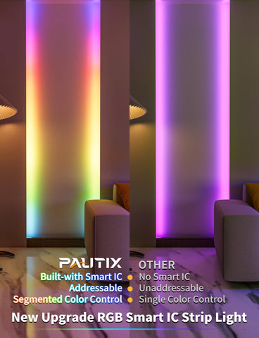 PAUTIX music-responsive strip syncs lights to your music for dynamic ambience.
