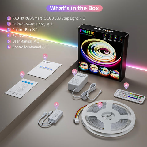 PAUTIX 24V controller and power supply included in the kit